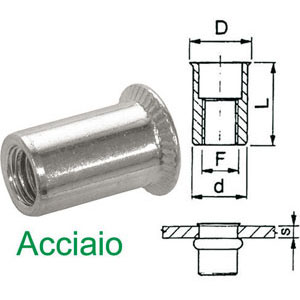 514TE - INSERTI FILETTATI IN ACCIAIO - Prod. SCU